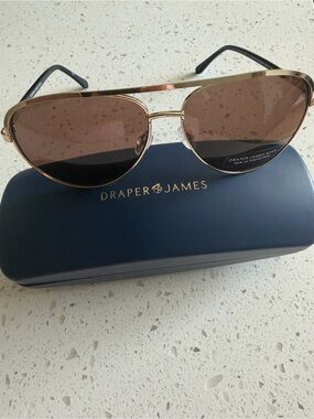 Draper James Gold Frame Sunglasses with Brown Lenses